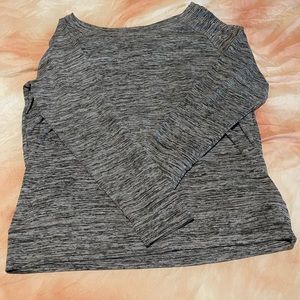 BCG Woman’s Long Sleeve Shirt with Back Cutouts Gray Size XL